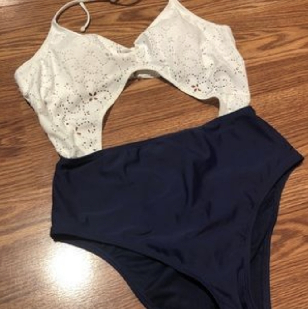Lord & Taylor: Design Lab cut-out one-peice with eyelet top